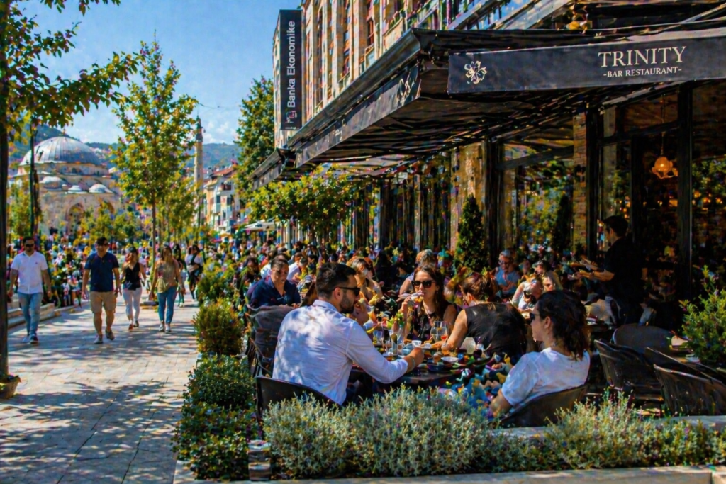 Cafes and Outdoor Dining Enhance Urban Life in Kosovo Cities