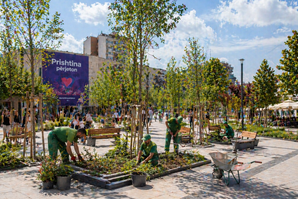 Kosovo Expands Green Public Spaces Through New Urban Projects